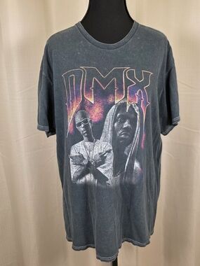 DMX Graphic T Shirt Faded Black Distressed Rap Tee Oversized Medium